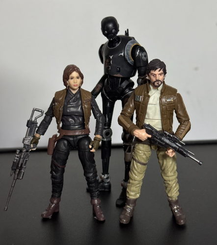 Star Wars Vintage Collection Cassian Andor Jyn Erso & K2-SO Rogue One ...