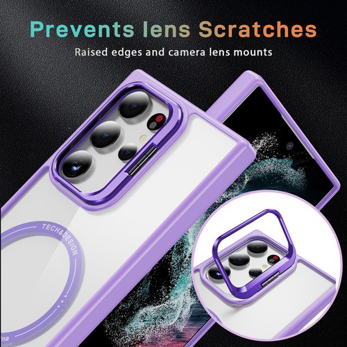 Shockproof Clear Camera Stand Mag Safe Case For Samsung Galaxy S25 Ultra S24 FE - Zdjęcie 23 z 29