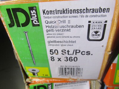 Bauschrauben Holzschrauben 8x360mm  50 Stück / AktionH2Breg5