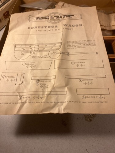 Kit modelo madera Craft Master Wagons of the Old West Conestoga Wagon 50102 - Imagen 3 de 7