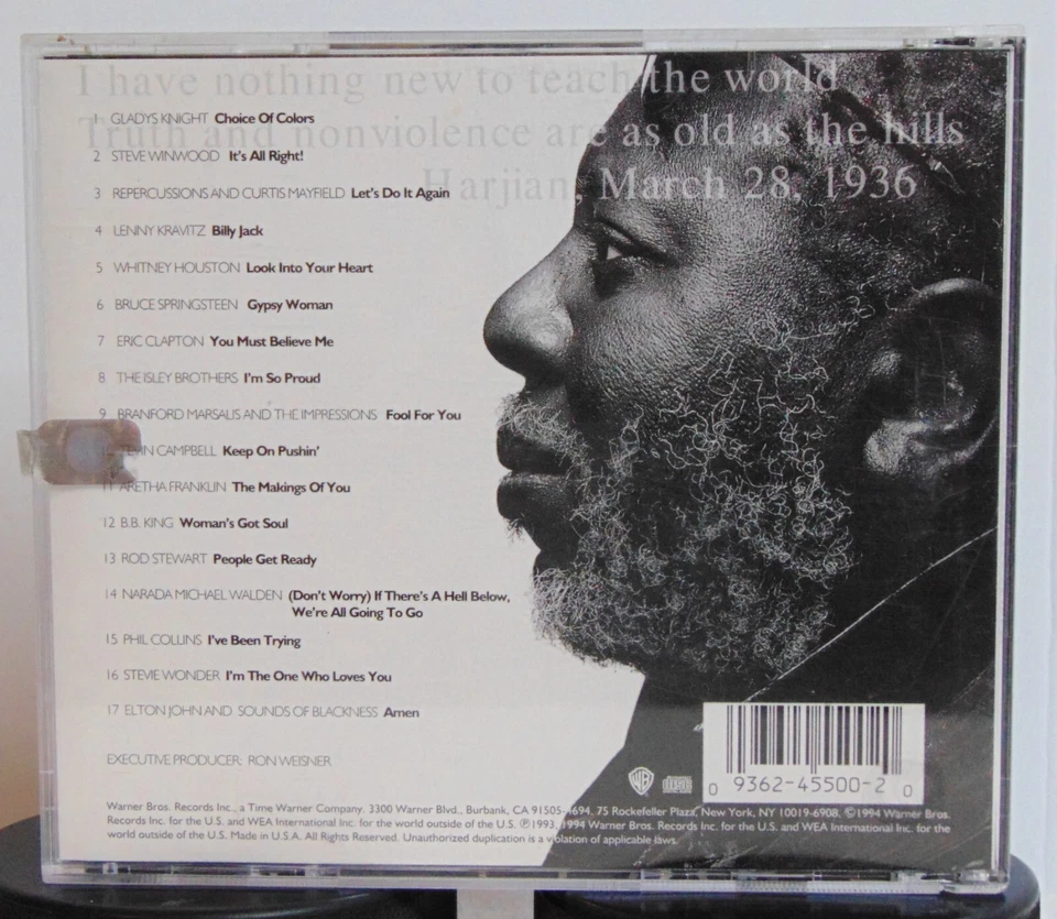 Curtis Mayfield - A Tribute To - 1994 Warner Bros. 9 45500-2 CD, Album - Image 3 of 4