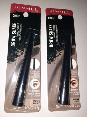Rimmel London 004 Black Brow Shake Filling Powder 0.025 oz Lot of 2 pcs - New