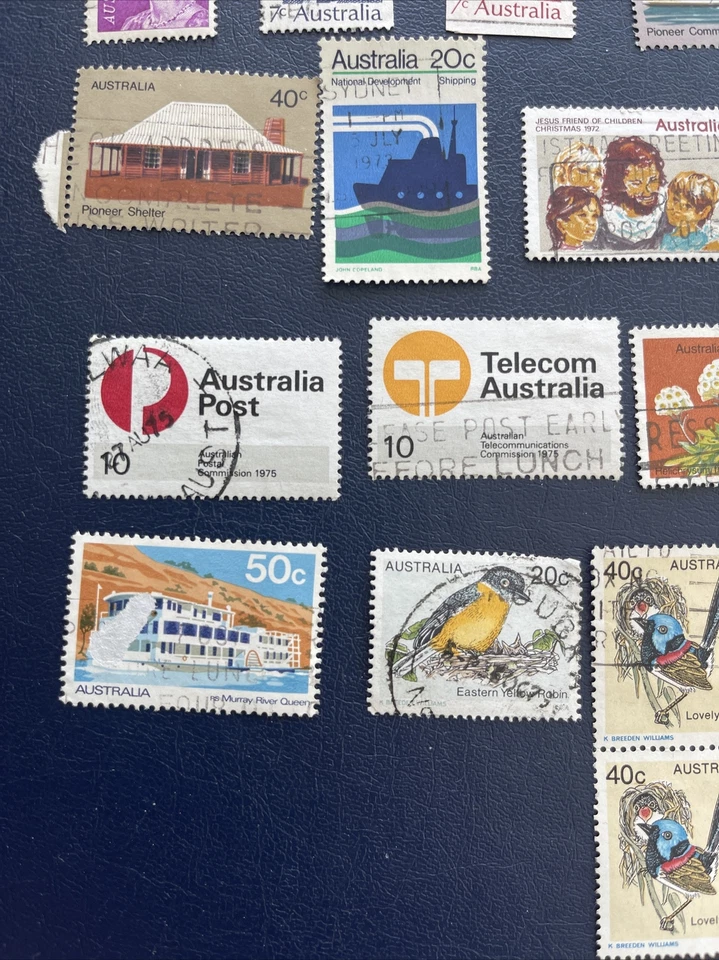 Australia 1970-1979 Mix 25 Plus 1 Block Stamps,   2 Mints,23 Used, Block CTO - Image 4 of 4