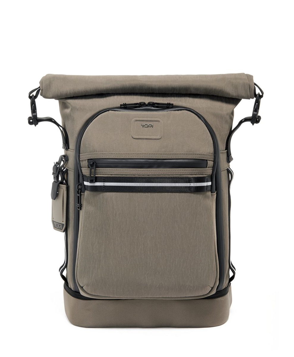 $575 TUMI Alpha Bravo Ally Roll Top Backpack, Sand | eBay