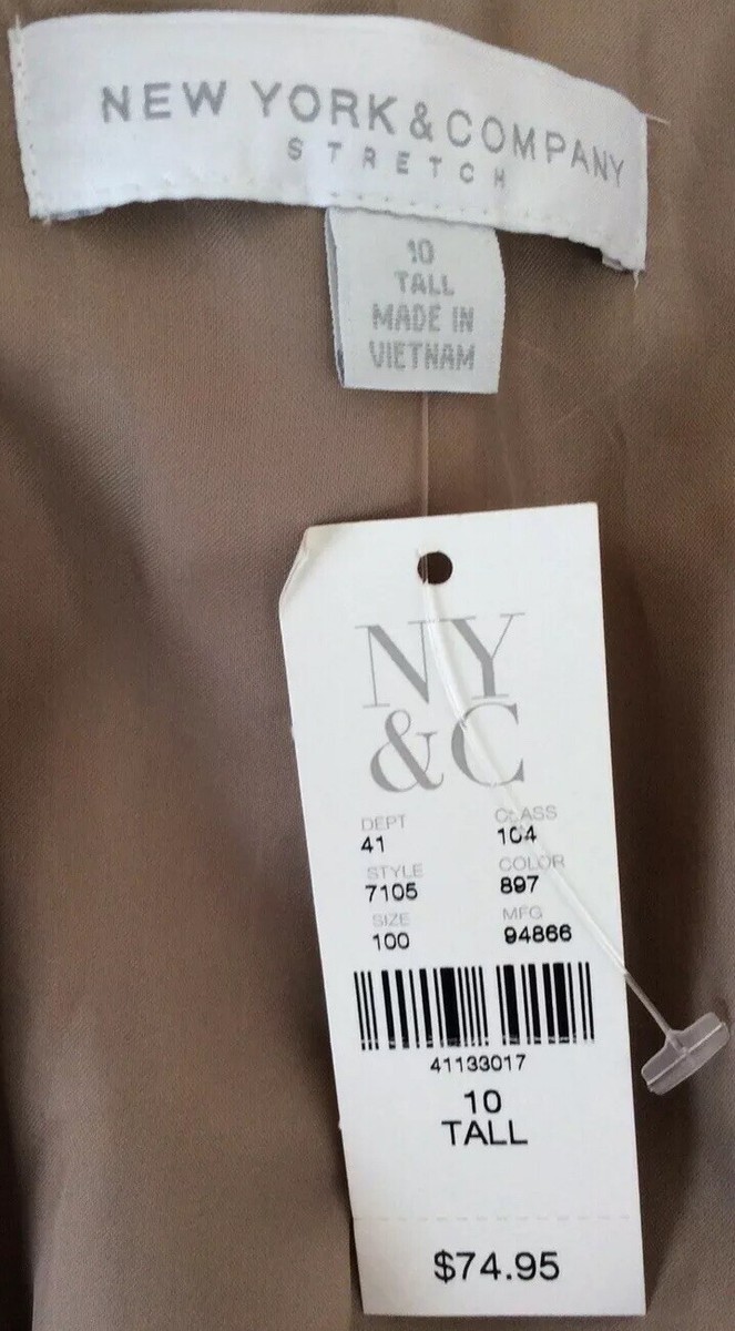 ソフト NWT New York & Company Women's Beige Blazer Jacket Size 10 Retail