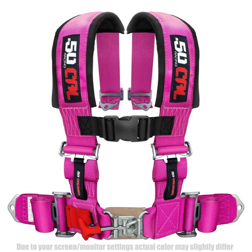 Pink 2" 4 point Harness w/ Bypass Plug for CanAm Maverick Defender X DS Turbo R - Picture 2 of 8