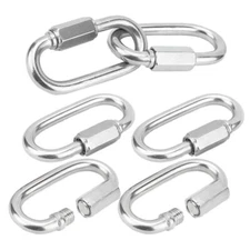 8pcs New Chain Quick Links Corrosion Resistant Locking Carabiners for Hammock