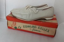 Vintage Gotham Ladies Bowling Shoes With Box Size 7.5 size Grey Leather NICE