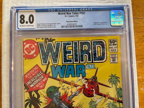 Weird War Tales #101 CGC 8,0 NUEVO-WT DC 1981 1st G.I. Robot Quiosco Edición - Imagen 2 de 11