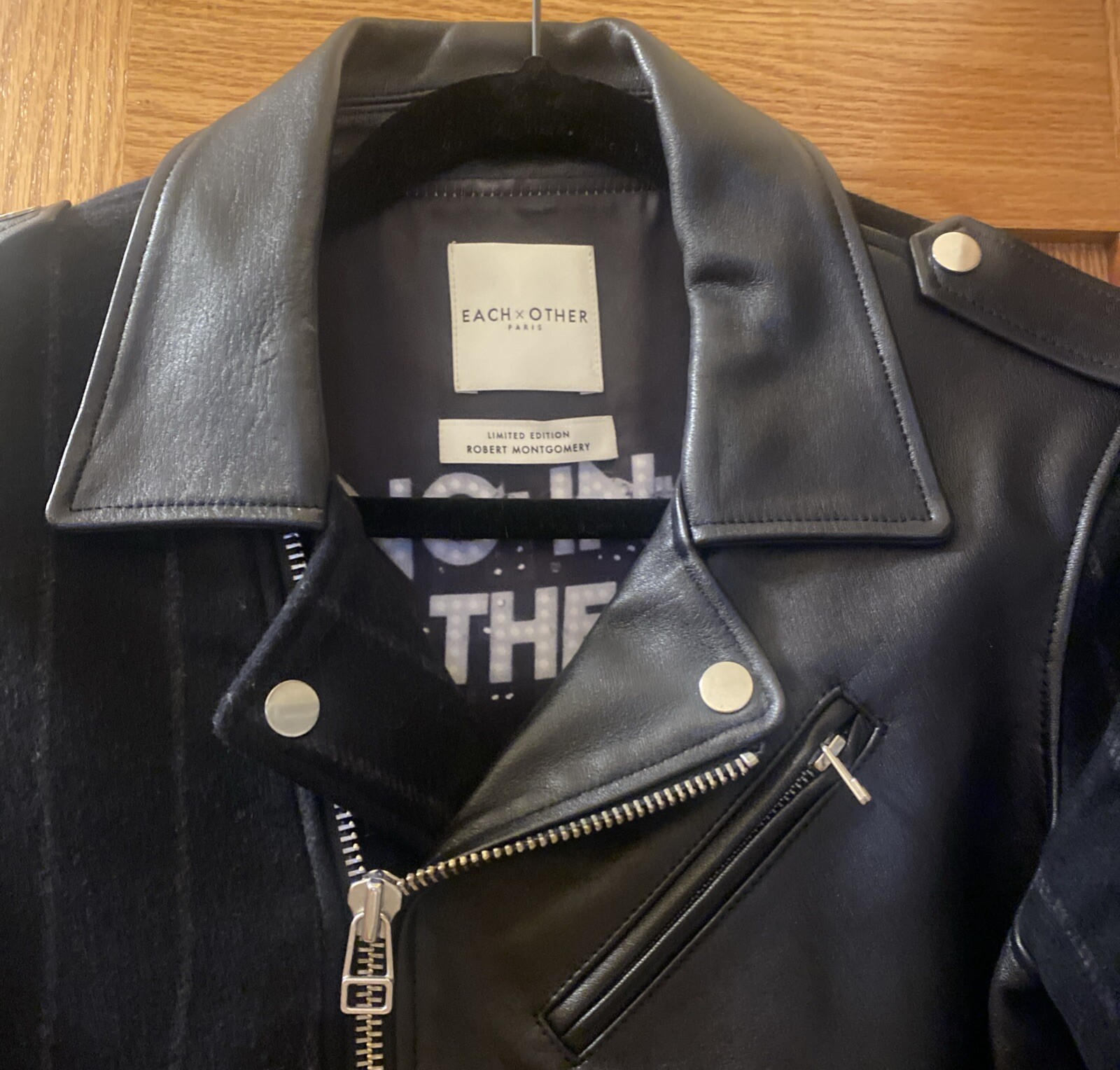 Limited Edition EACH X OTHER Paris Robert Montgomery Biker Jacket Size Medium image 2
