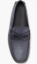 BRAND NEW Tod's Loafer Morsetto Nodo Shoe Navy Leather Moccasins Size 5. EU 38.5