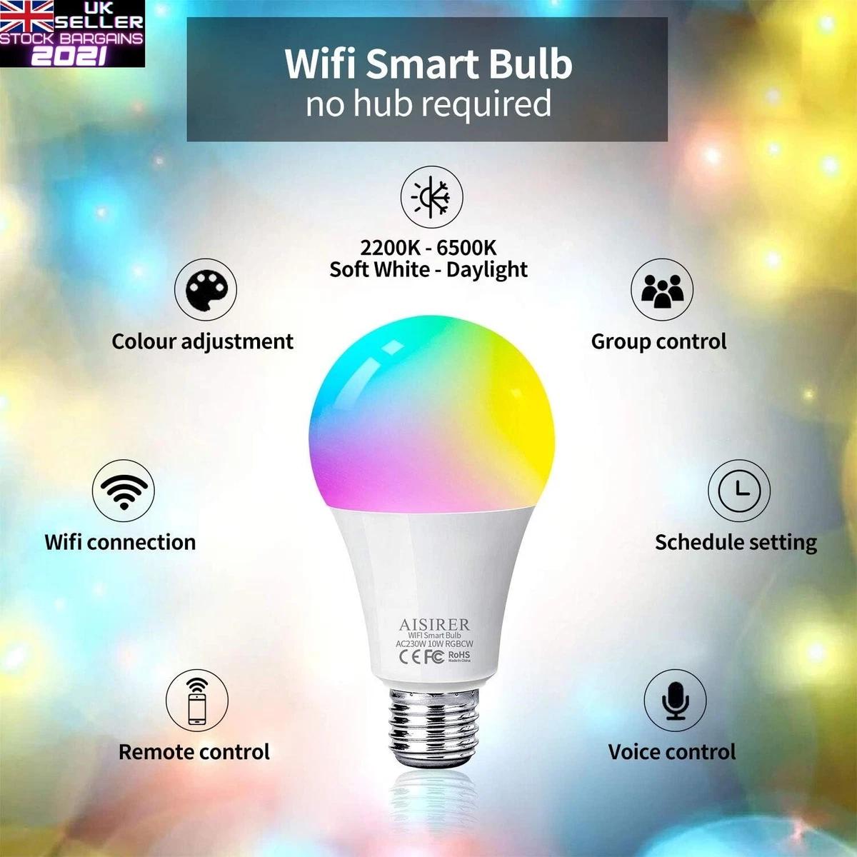 Aisirer wifi on sale smart bulb