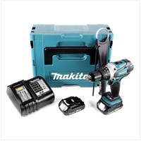 Makita Dhp 458 Saj Akku Schlagbohrschrauber 18 V 91 Nm + 2X Akku 2,0 Ah + Lader