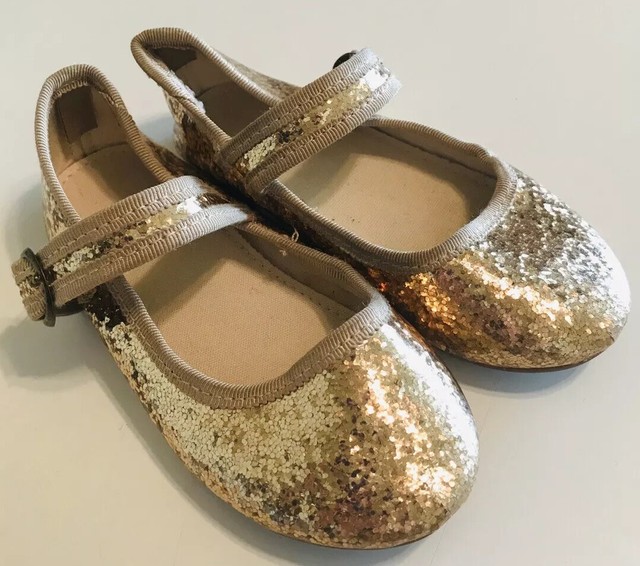 gold glitter mary jane shoes