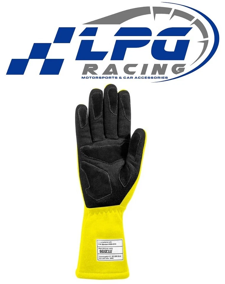 Sparco Guantes Tierra Ignífugos Amarillo Fluo 001366 Fia 8856-2018 - Sfi - Imagen 4 de 4