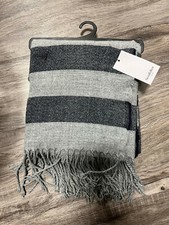 Goodfellow  Co Mens Woven Scarf, Navy and Light Gray One Size