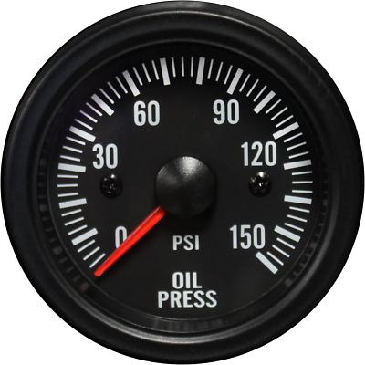 #ad PSTOP270 12 Electrical Oil Pressure Gauge 52Mm W Sendr White LED $67.99