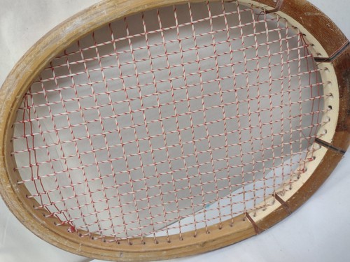 Vintage 1970's Tennis Racket Wilson 7 Ply Constructed Medium Wood Leather Grip - Picture 3 of 7