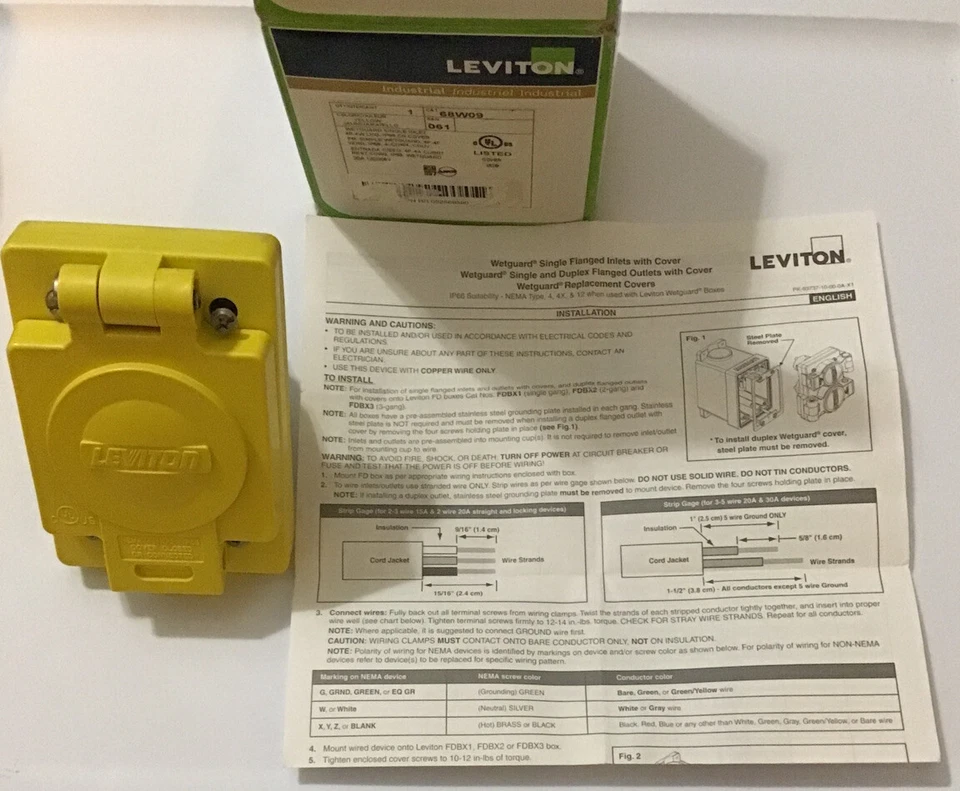 Leviton 68W09, Yellow - Image 3 of 4