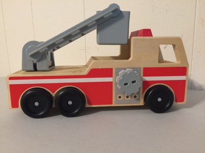 melissa and doug wooden fire truck