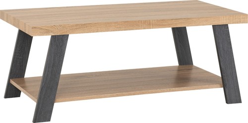 Wooden Coffee Table - Grey and Sonoma Oak Effect Finish With Shelf - Picture 5 of 5