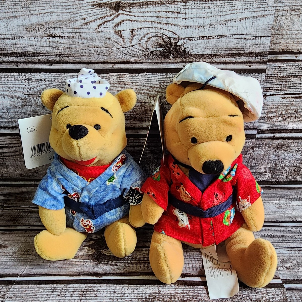 Disney Japan Winnie the Pooh Kimono Sushi Chef Mini Bean Bag