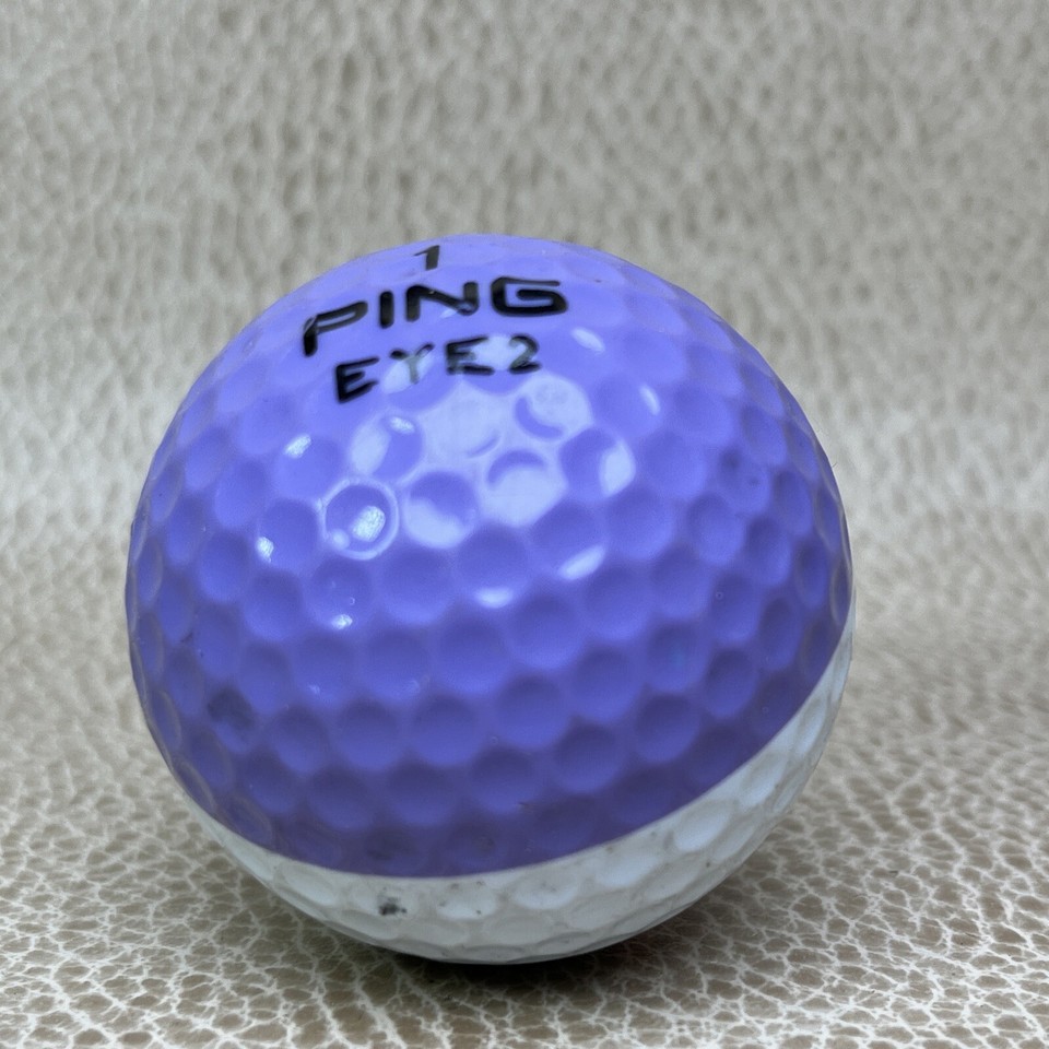 Vintage PING EYE 2 GOLF BALL PURPLE /WHITE PING 1 FIESTA LOGO eBay