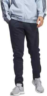 Adidas Men s Regular Fit Zippered Ankle Openings Fleece Jogger, Blue, 2XL