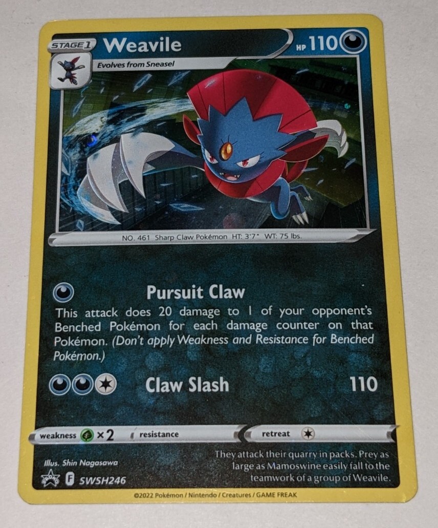LAST ORIGIN CS ペロ PRカード promo card Weavile SWSH246 Cosmos Holo Lost Origin Black Star Promo Card