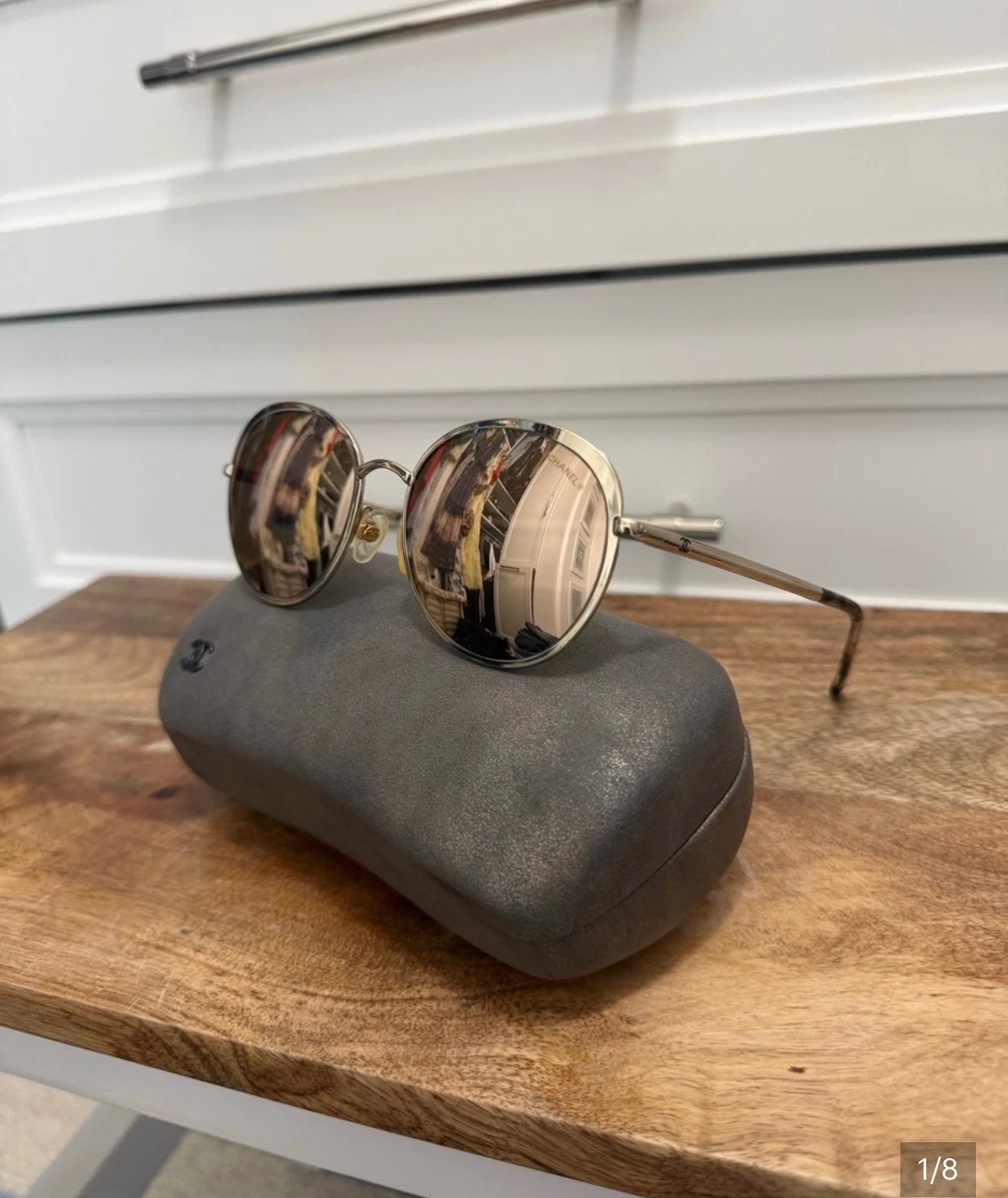 3/10まで出品中　CHANEL ゴールドラウンドサングラス CHANEL Mirrored Round Sunglasses for Women for sale | eBay