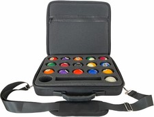 Pool Balls Carrying Case Hard Billiard Case Adjustable Shoulder Strap EVA Travel