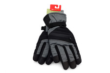 Ski Gloves Tek Gear Warm Gear Black 3M Thinsulate Water Resistant S/M Zip Pocket