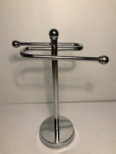 Free Standing Chrome Metal S Style Countertop Fingertip Towel Holder 13.5   6 
