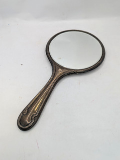 Antique 1924 Sterling Silver Hand Mirror W G Sothers Ltd Birmingham A125 Y656