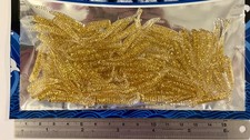 E&F Tackle 1.5" Needle Tail Worm Clear/Gold Flk 100pk HOT LOT Maggot Ice Crappie
