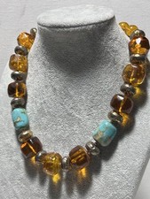 Collana in vera abra baltica per adulti, 100% abra baltica grezza