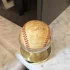 Autographed Baseball Johnny Bench, Pete Rose, Morgan, Strickland