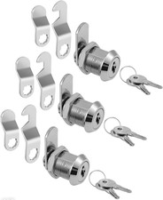 5/8" Cabinet Locks with Keys, Keyed Alike Cam Lock for Tool Box, Mailbox, RV Sto