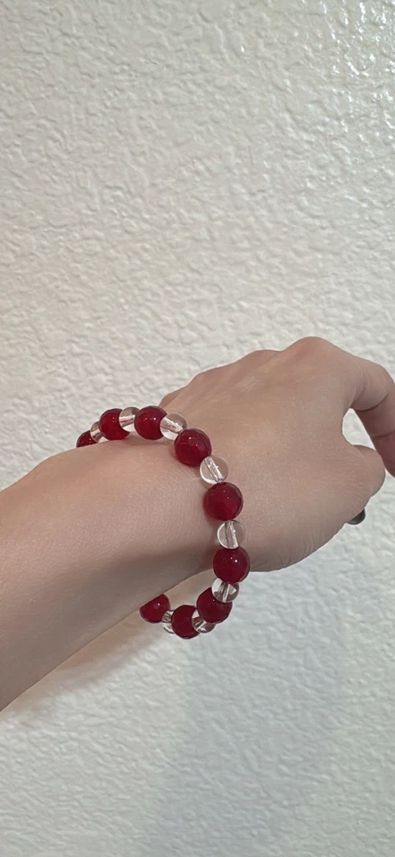 Natural Red Ruby Bracelet 6.5in - Image 2 of 4