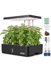 $119.99 Idoo Indoor Led Hydroponic Grow Light System Full Kit Herb 12Pod Garden 