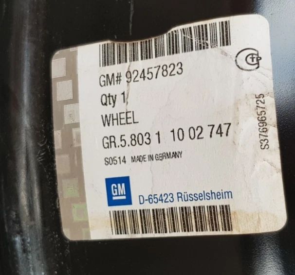 Llanta Opel Astra-J GTC - Tipo P-J / SW, Cascada - Tipo P-J / SW 7Jx17 ET41 5x115 - Imagen 2 de 4