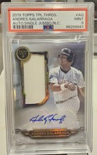 2019 Topps Triple Threads Single Jumbo Andres Galarraga Patch Auto /99 PSA 9