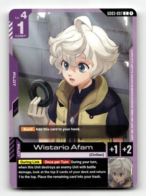 Gundam Card Game Wistario Afam (C) - Steel Requiem
