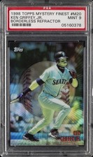 1998 TOPPS MYSTERY FINEST BORDERLESS REFRACTOR #M20 KEN GRIFFEY JR. PSA 9