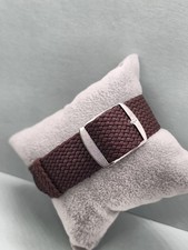 1960's-70's NOS 20mm Brown Perlon Woven Nylon 1 Piece Military Style Watch Band