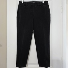 Talbots Womens Heritage Black Ankle Pants with Pockets Sz 8