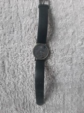 MERCEDES Uhr mit schwarzem Lederarmband