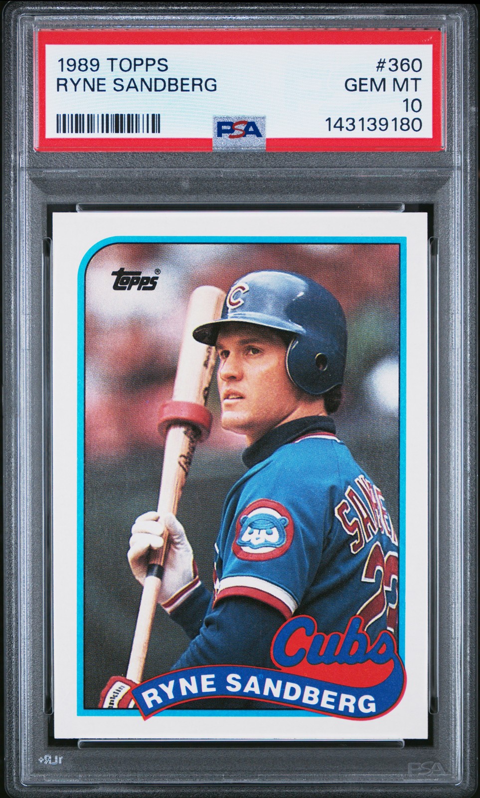 1989 TOPPS #360 RYNE SANDBERG PSA 10
