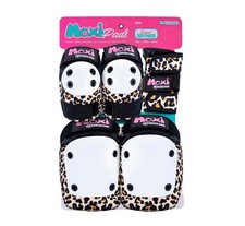 Moxi Rollerskate Pads Knee Elbow Wrist Protection Wild Leopard Skating