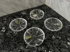 *VINTAGE* Waterford Crystal Set of 4 #161-366 DRINK COASTERS  3" Made Ireland
